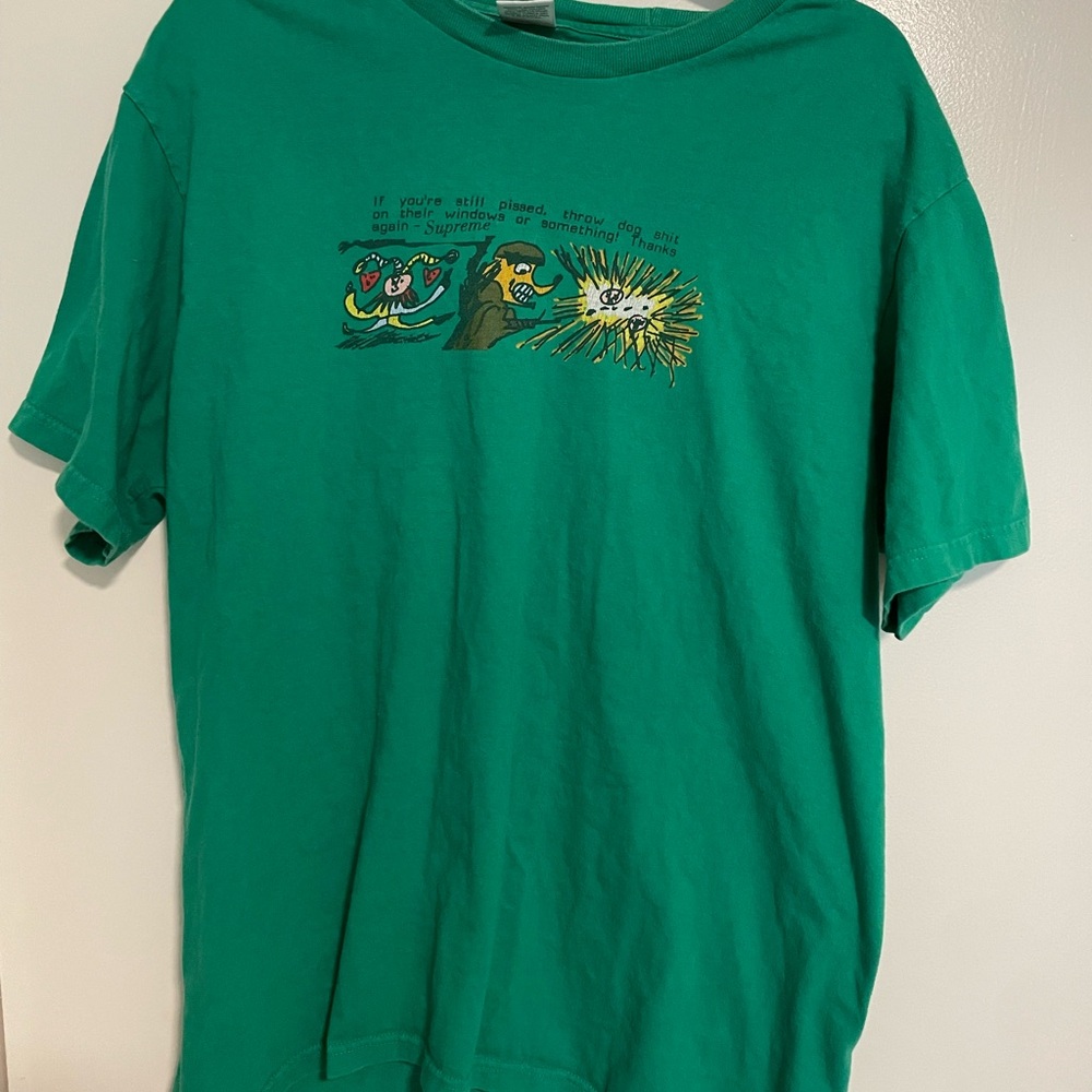 Supreme dog sh*t t-shirt in green 2017
